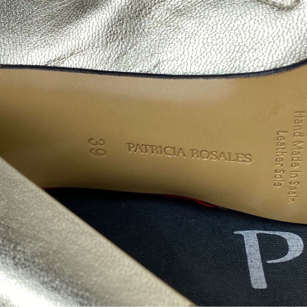 Patricia Rosales Gold Leather Red Satin Swarovski Jewel Embellished Ankle Boots - Picture 7 of 15